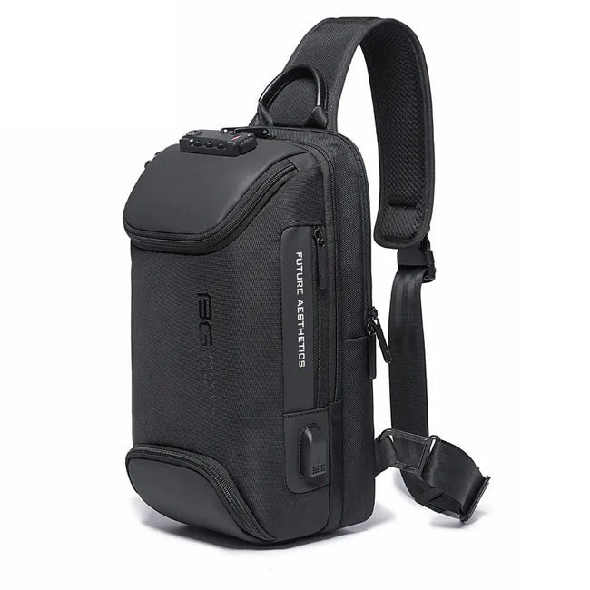 crossbody backpack with usb charger port and TSA approved locks