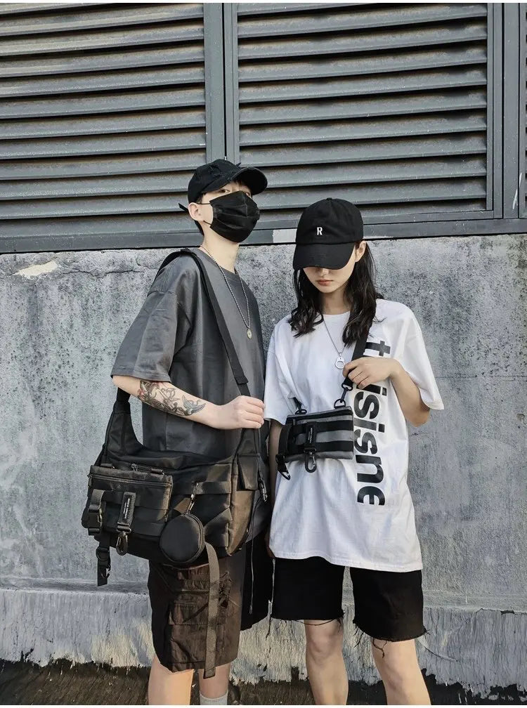 crossbody messenger tote bag and detachable mini wallet bag