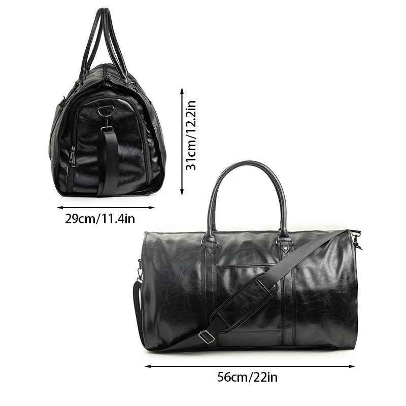 Weekender Garment Duffel – Waterproof Vegan Travel Bag with Shoe Compartment - NiK Kacy