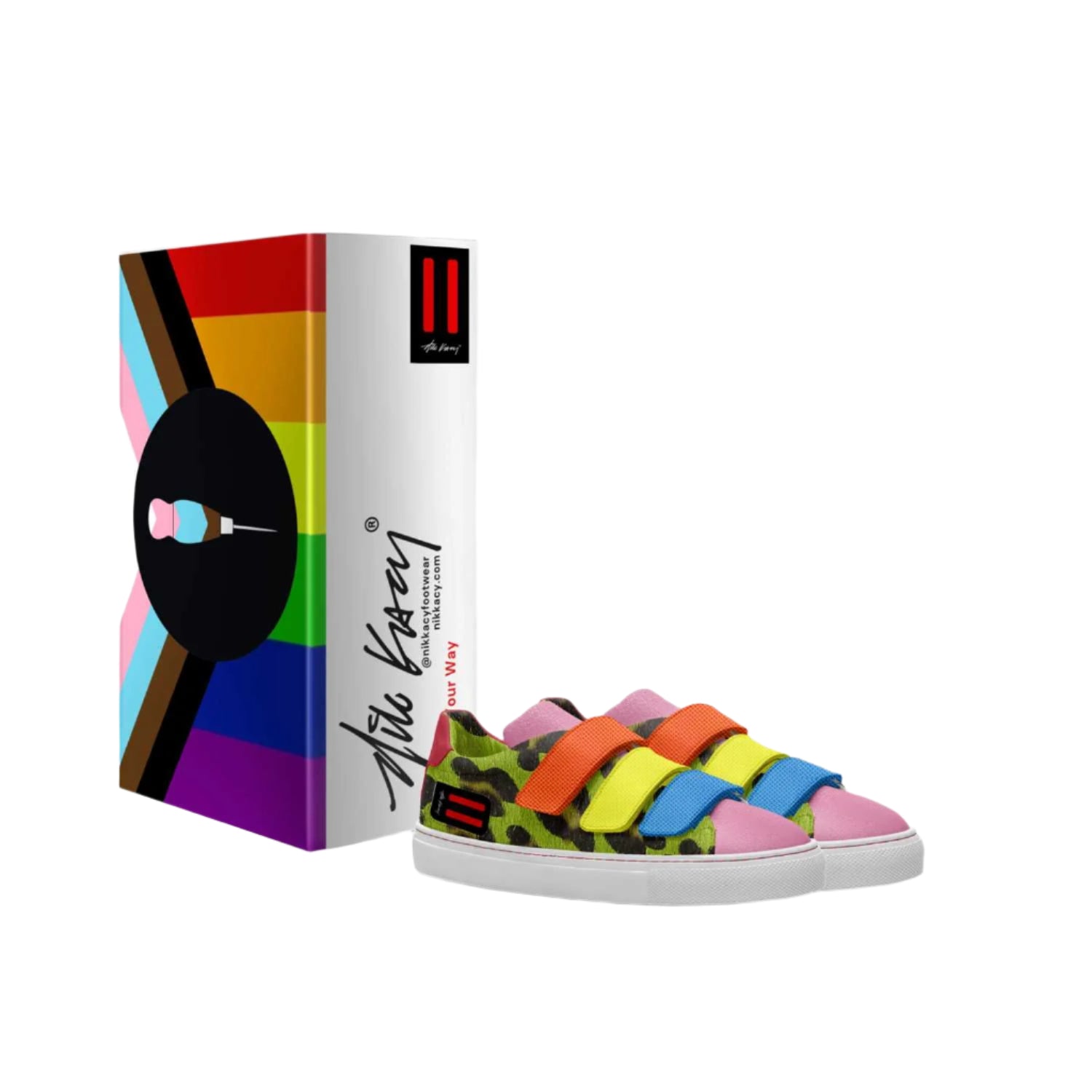 Unisex kids sneakers with easy closure straps, made to order for a perfect fit.