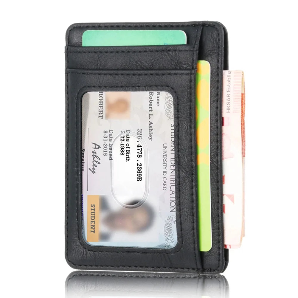 Slim RFID Blocking Vegan Leather Wallet Credit ID Card Holder Purse Money Case for all genders - NiK Kacy