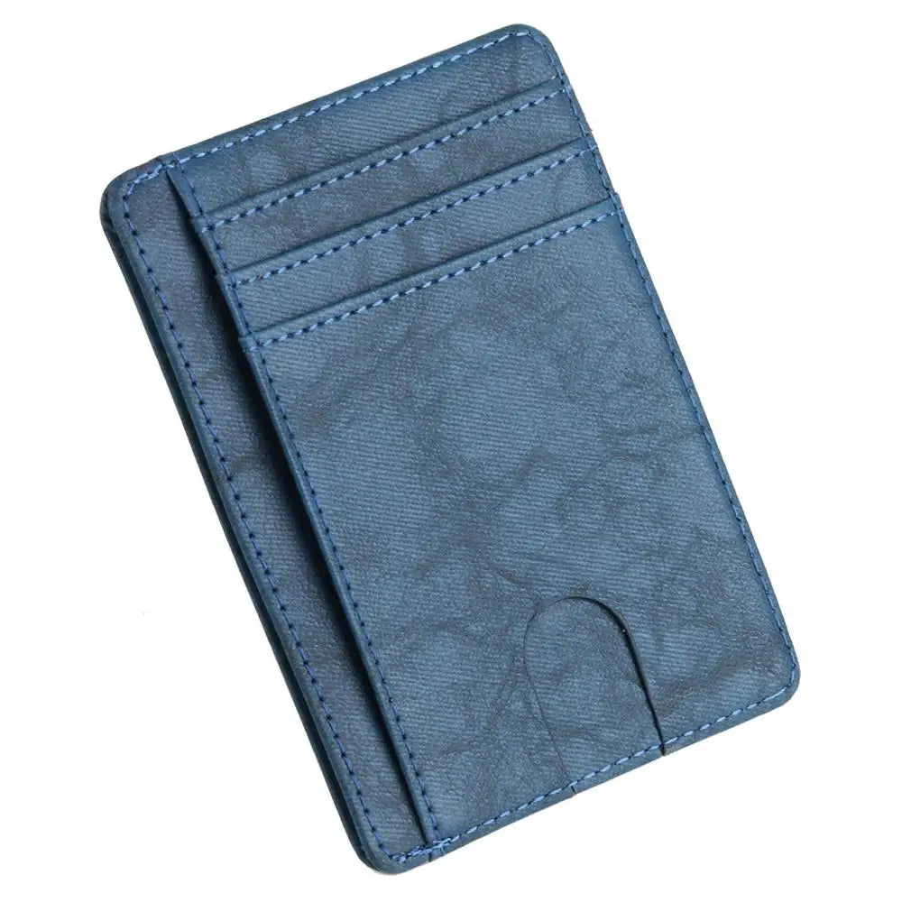 Slim RFID Blocking Vegan Leather Wallet Credit ID Card