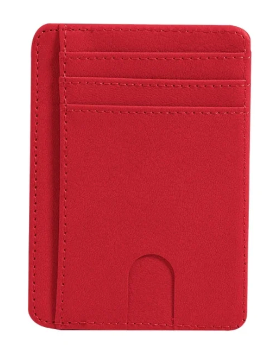 Slim RFID Blocking Vegan Leather Wallet Credit ID Card Holder Purse Money Case for all genders
