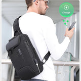 Vegan Anti-theft, Multifunctional Crossbody Messenger Bag Waterproof with USB charger & zipper lock - NiK Kacy