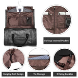 Spacious interior of the Vegan Leather Travel Bag with organized compartments