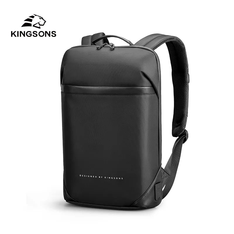Kingsons Vegan Laptop Backpack with built in USB Charger port - NiK Kacy