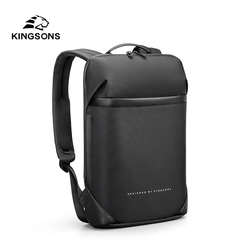 Kingsons Vegan Laptop Backpack with built in USB Charger port - NiK Kacy