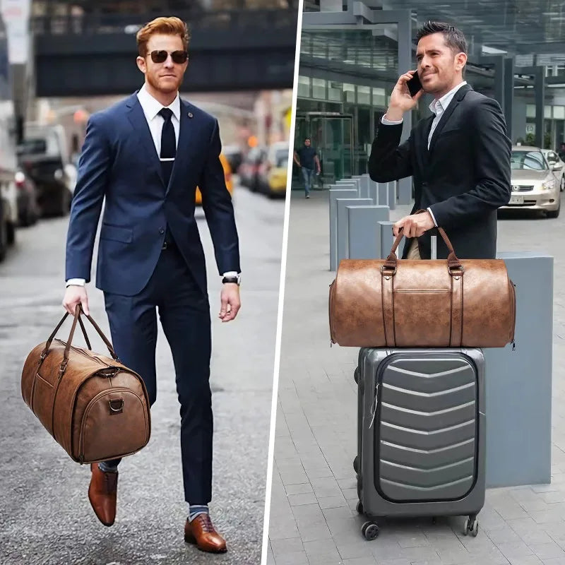 Weekender Garment Duffel – Waterproof Vegan Travel Bag with Shoe Compartment