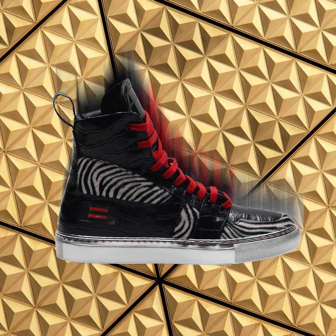 Side view of NiK Kacy High-Top Sneakers, highlighting the clean lines and quality craftsmanship.